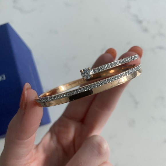 Swarovski Crystal Fresh Bangle, white/rose gold - Picture 3 of 5